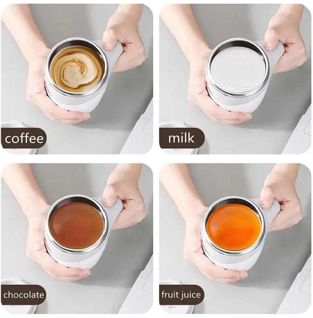 Self-Stirring Mug USB Rechargeable – Leak-Proof, Portable, Easy to Clean